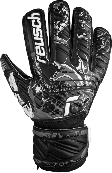 Reusch Attrakt Resist Finger Support Junior 5372610 7700 black front